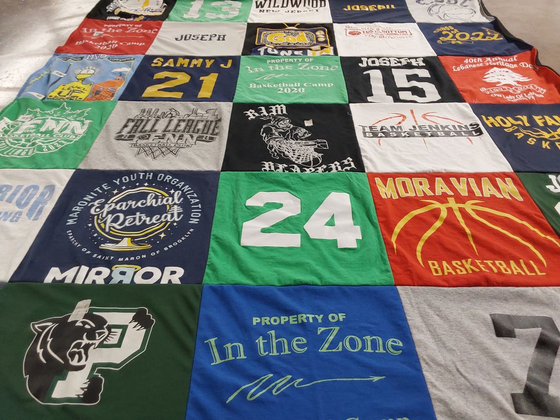 T-shirt quilt from moravian university by Margie from PA