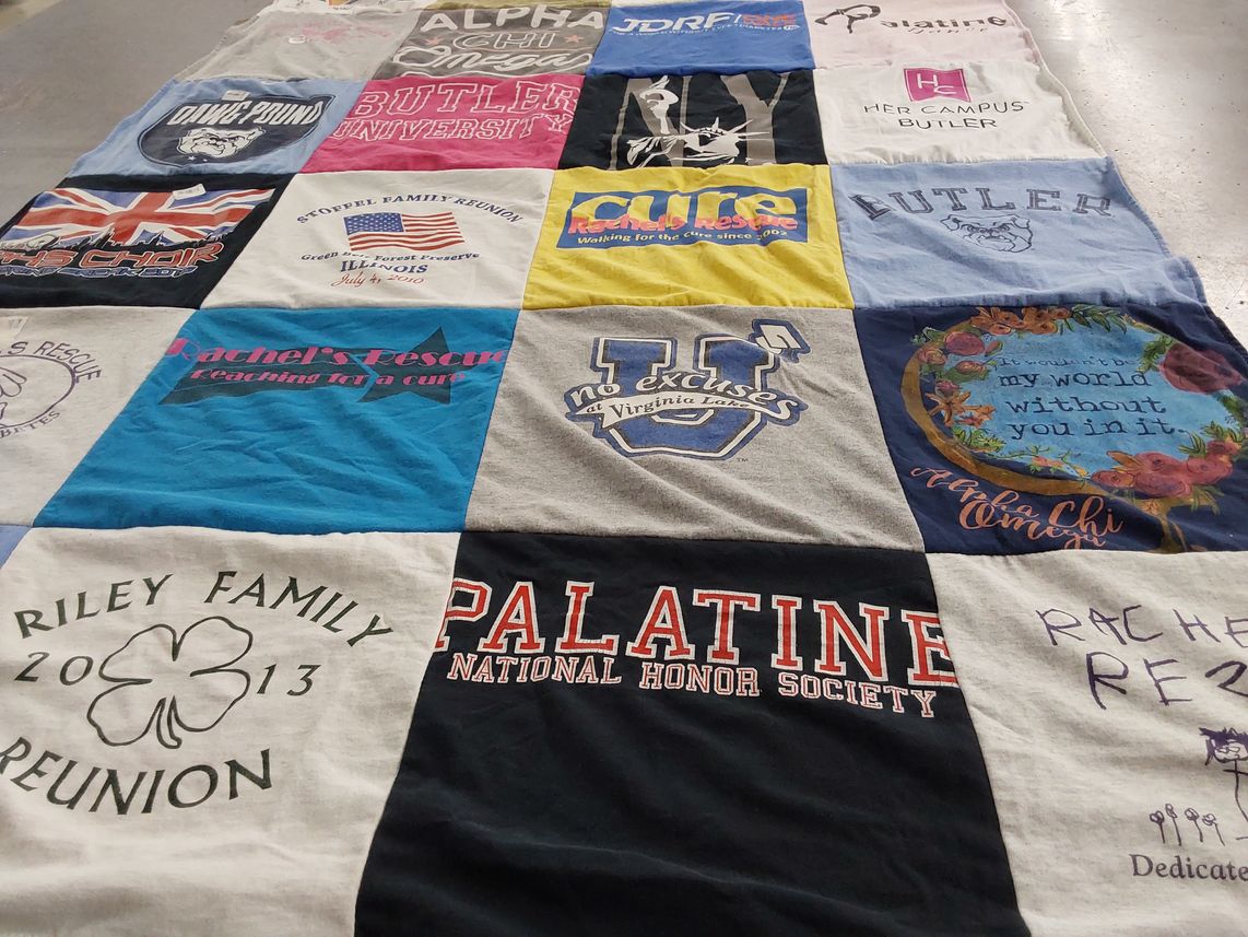 T-shirt quilt from butler university by Katherine from IL