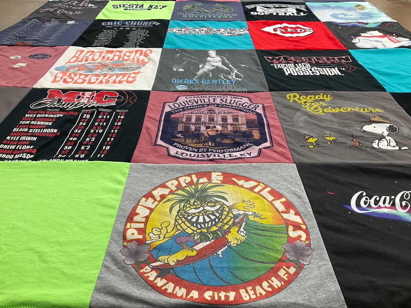 T-shirt quilt from louisville slugger by Marilyn from IN