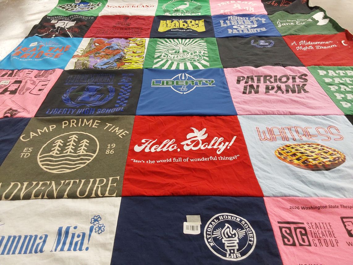 T-shirt quilt featuring liberty patriots by Isabella from WA