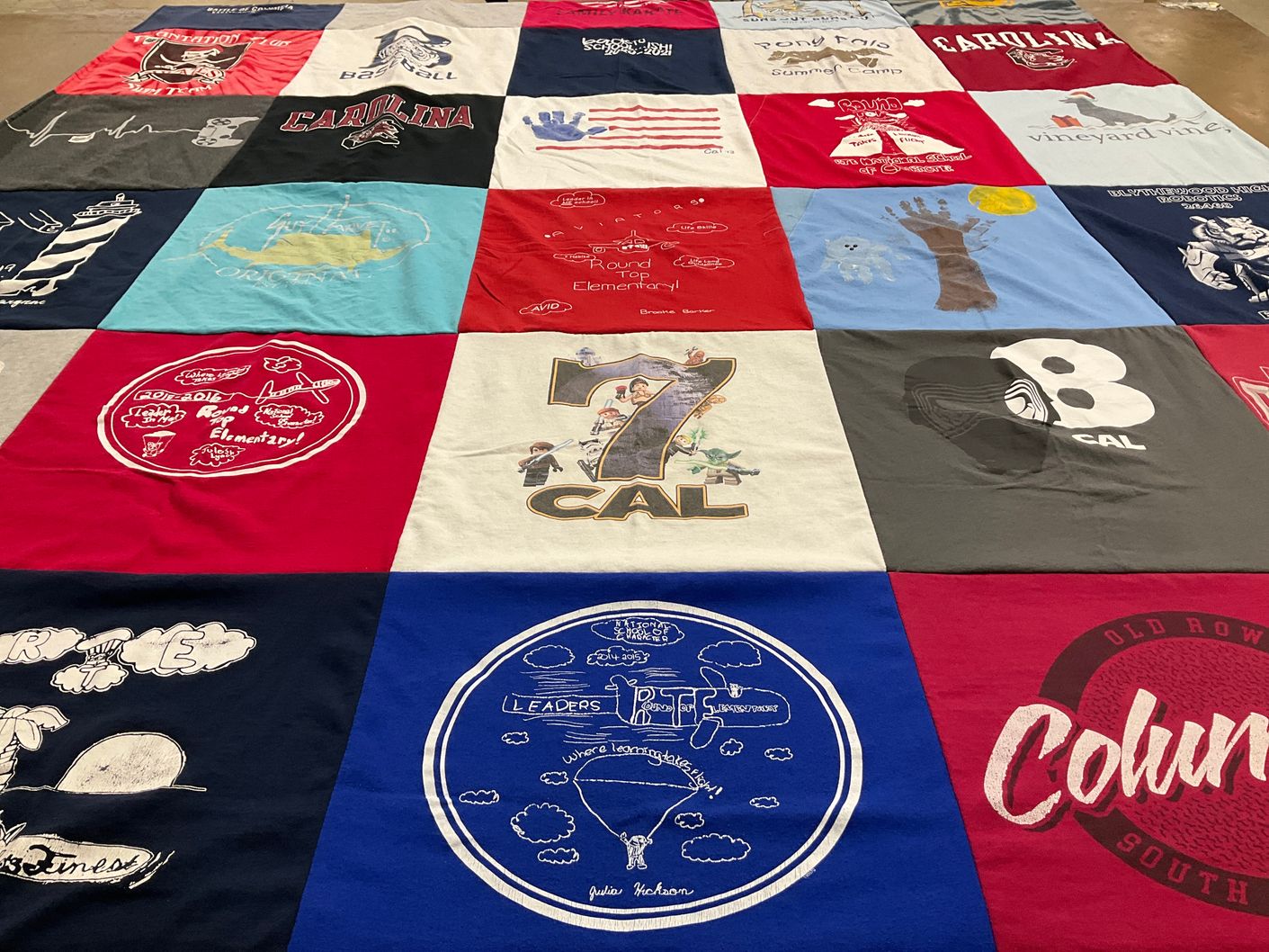 T-shirt quilt from university of north carolina by Richard from SC