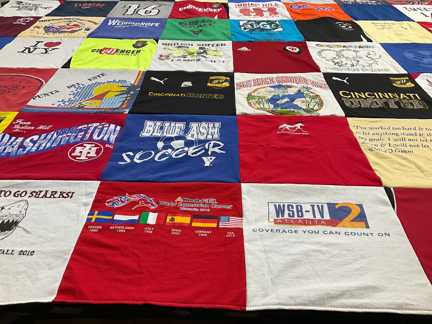 T-shirt quilt featuring cincinnati united soccer club by Jen from OH