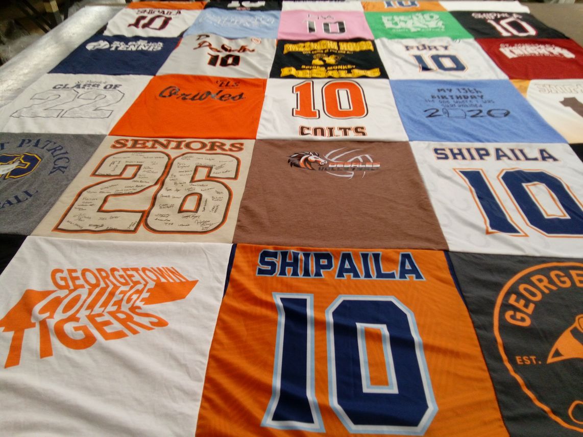 T-shirt quilt from georgetown college by Angie from KY