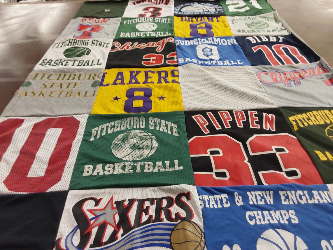 T-shirt quilt from fitchburg state university by Erin from MA