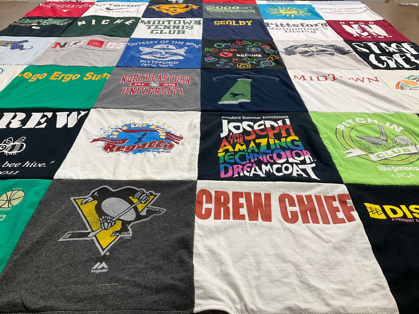 T-shirt quilt featuring pittsburgh penguins by Darlene from NY