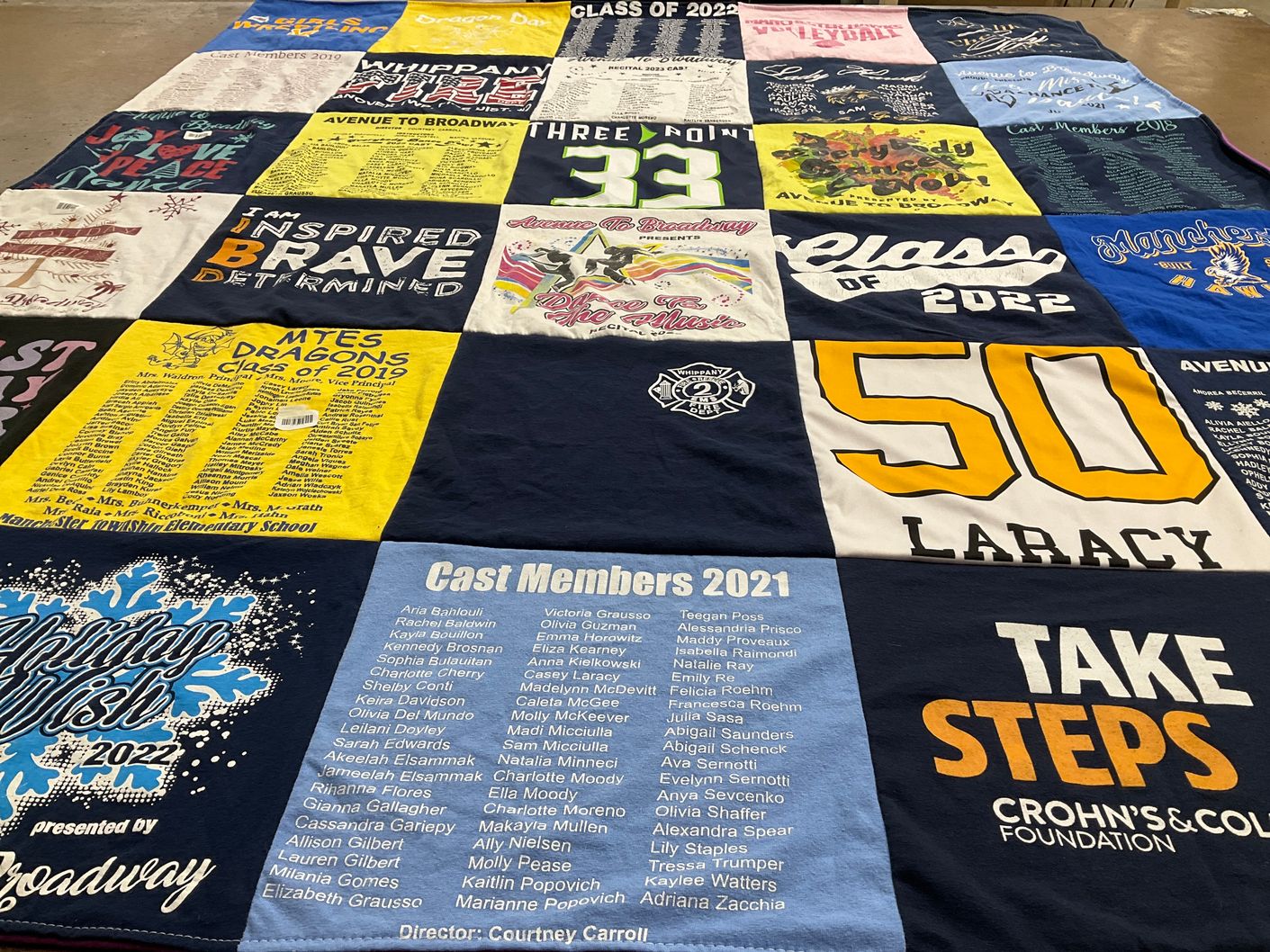 T-shirt quilt from mtes elementary school by Jennifer from NJ