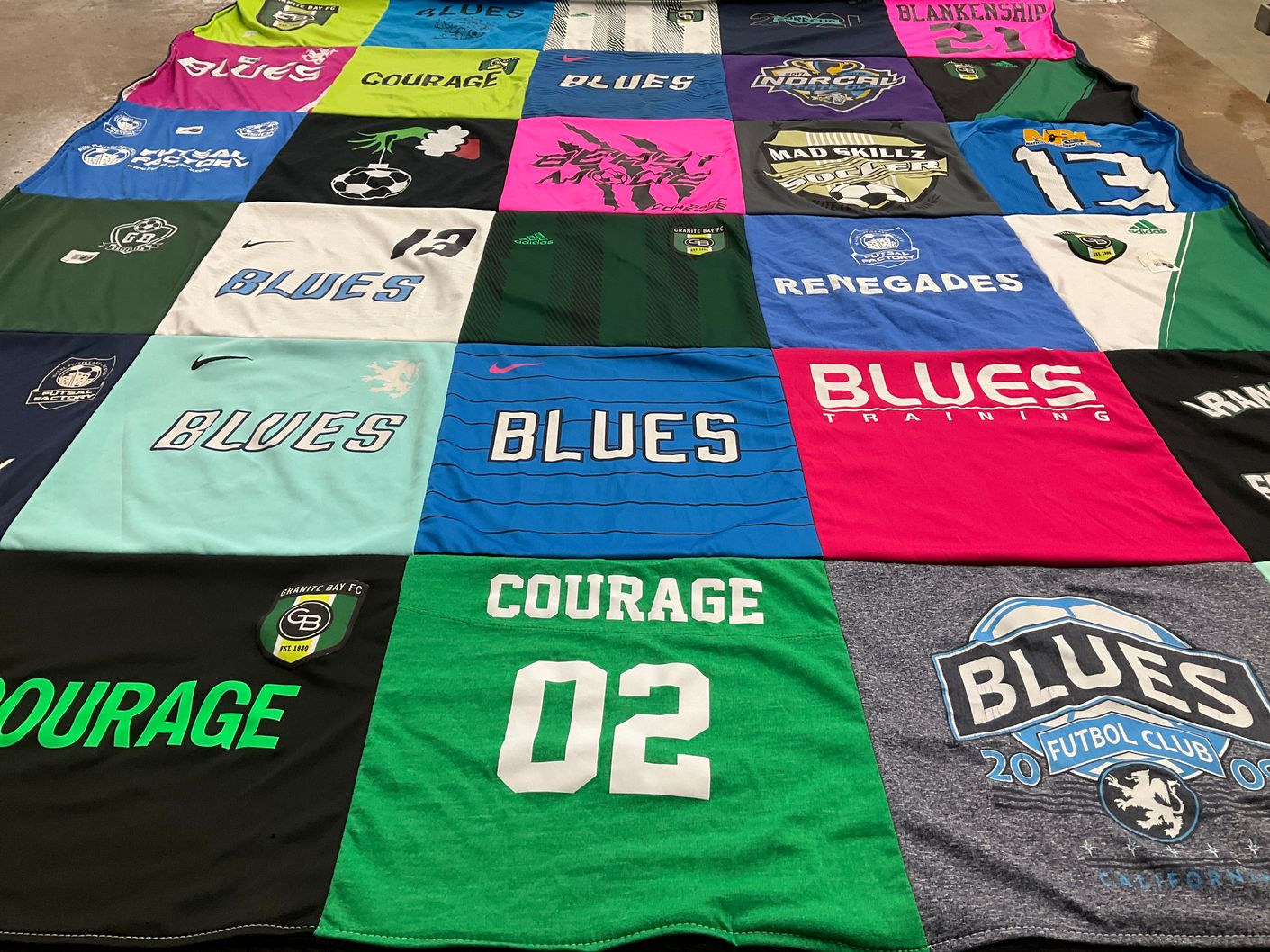 T-shirt quilt featuring granite bay fc by Tony from CA
