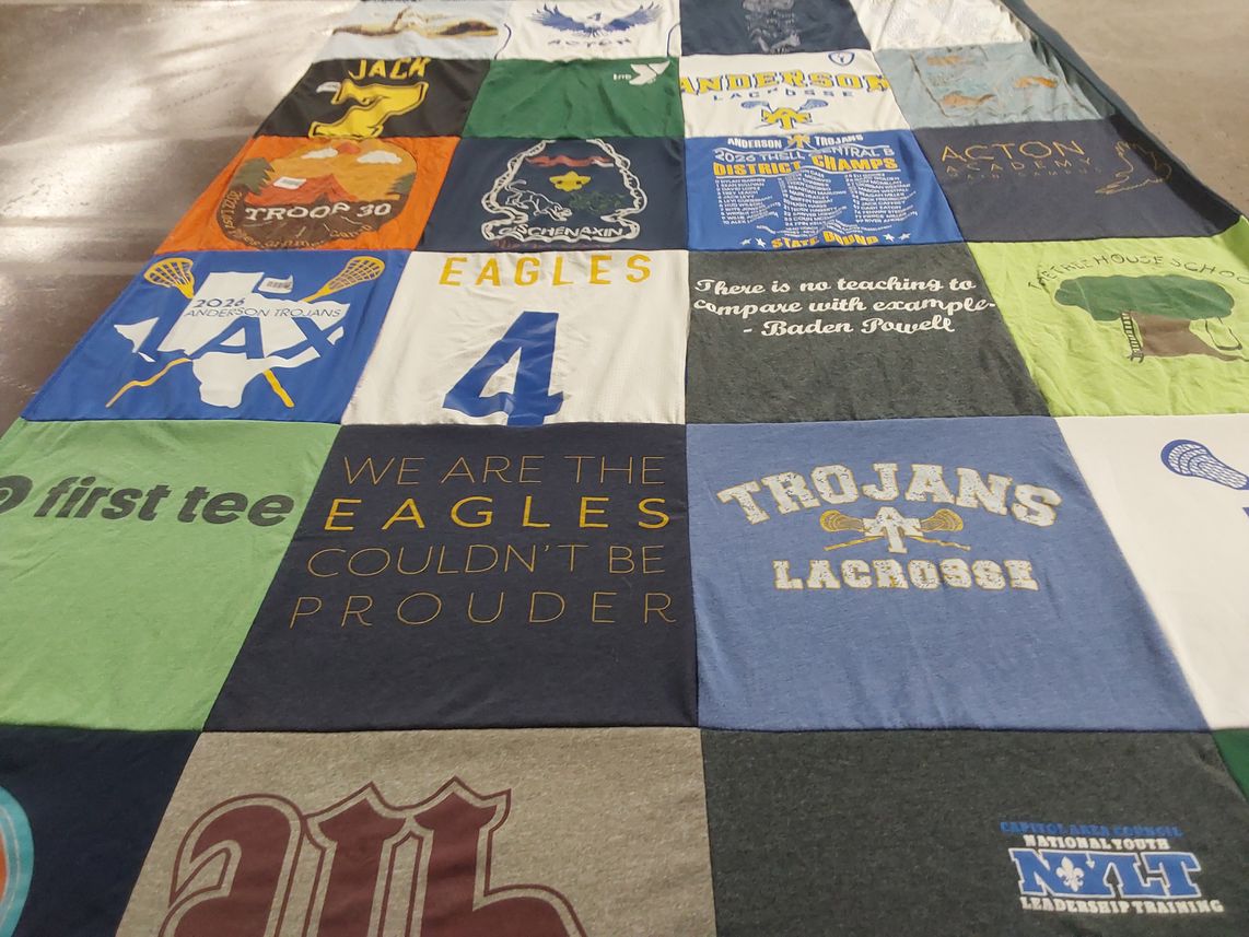 T-shirt quilt featuring anderson trojans lacrosse by Elizabeth from TX