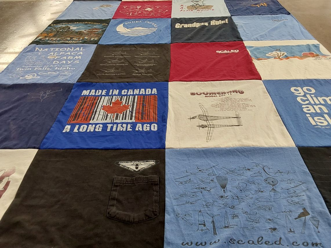 T-shirt quilt with farming, nature themes by Patricia from WA