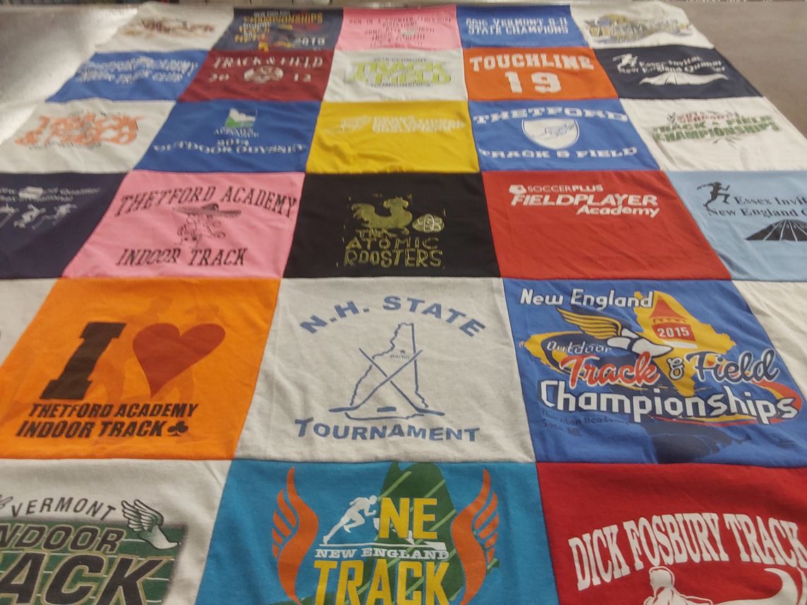 T-shirt quilt from thetford academy by Marsha from VT
