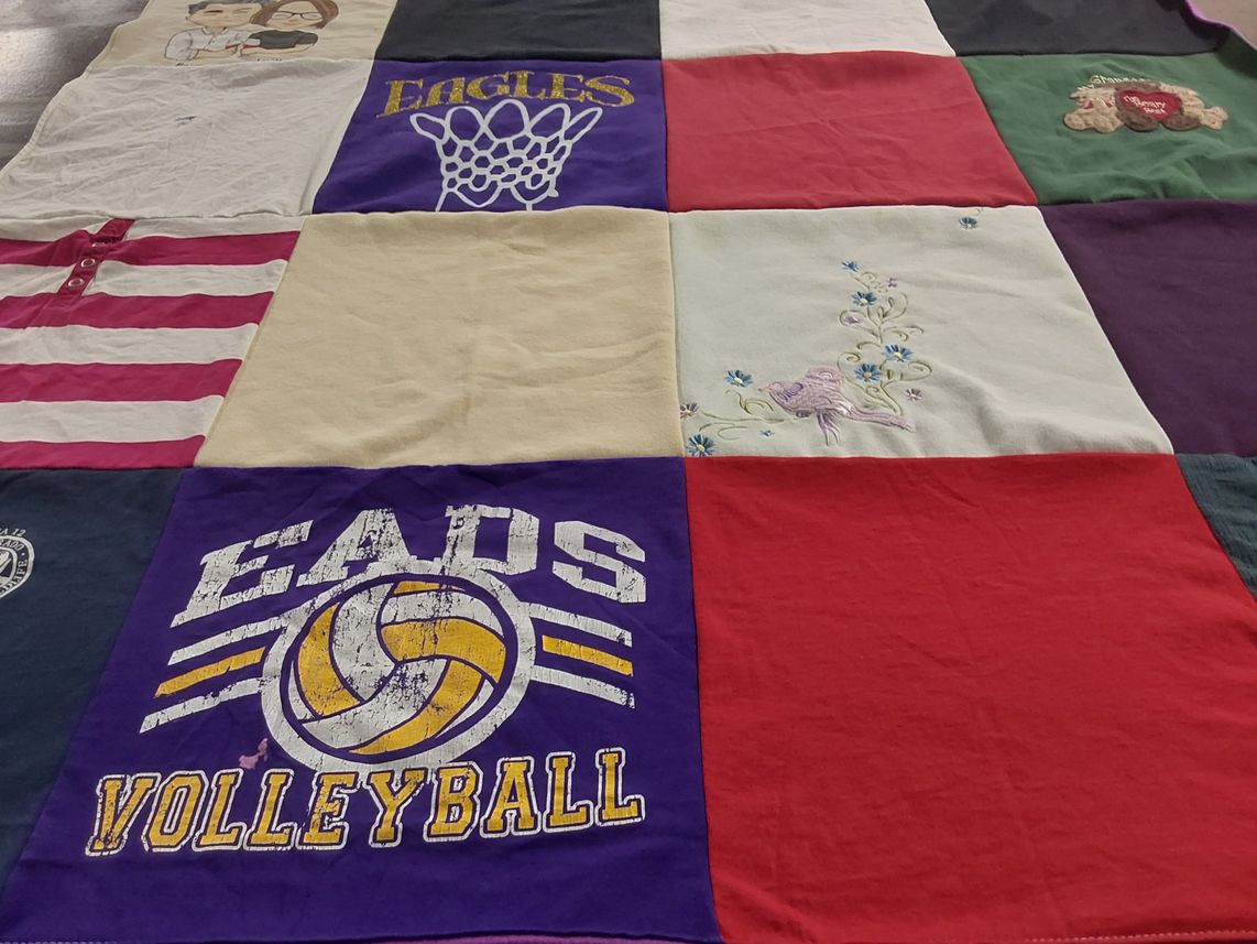 T-shirt quilt from eads high school by Cynthia from CO