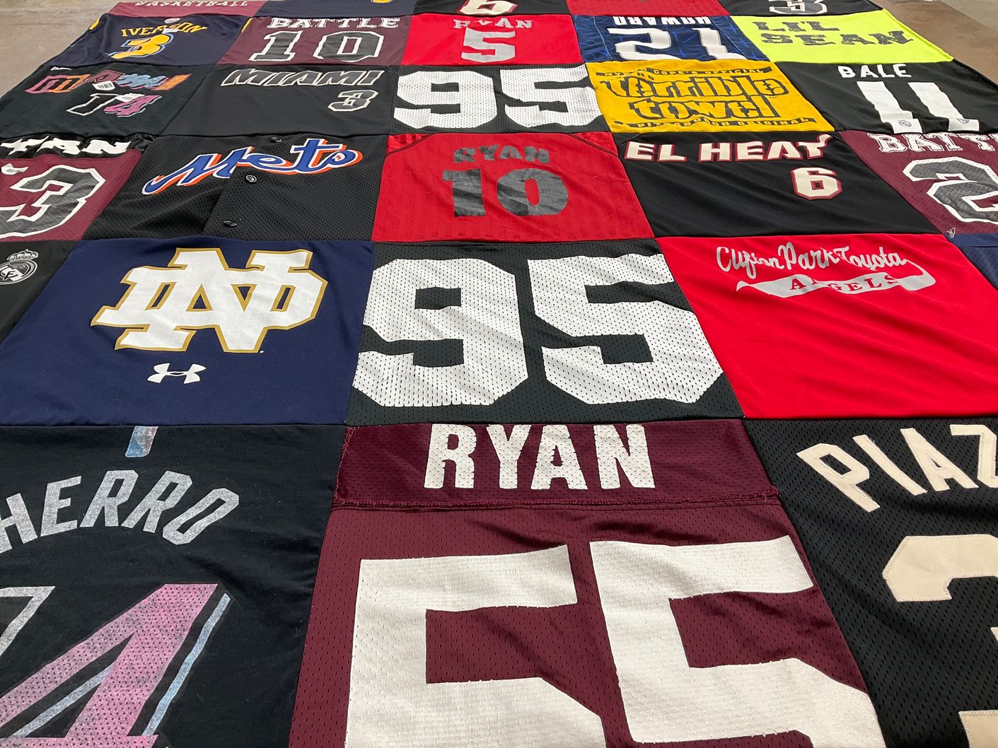 T-shirt quilt from university of notre dame by Karen from NY