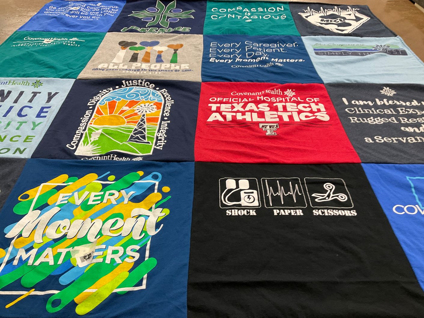 T-shirt quilt from texas tech university by Karen from TX