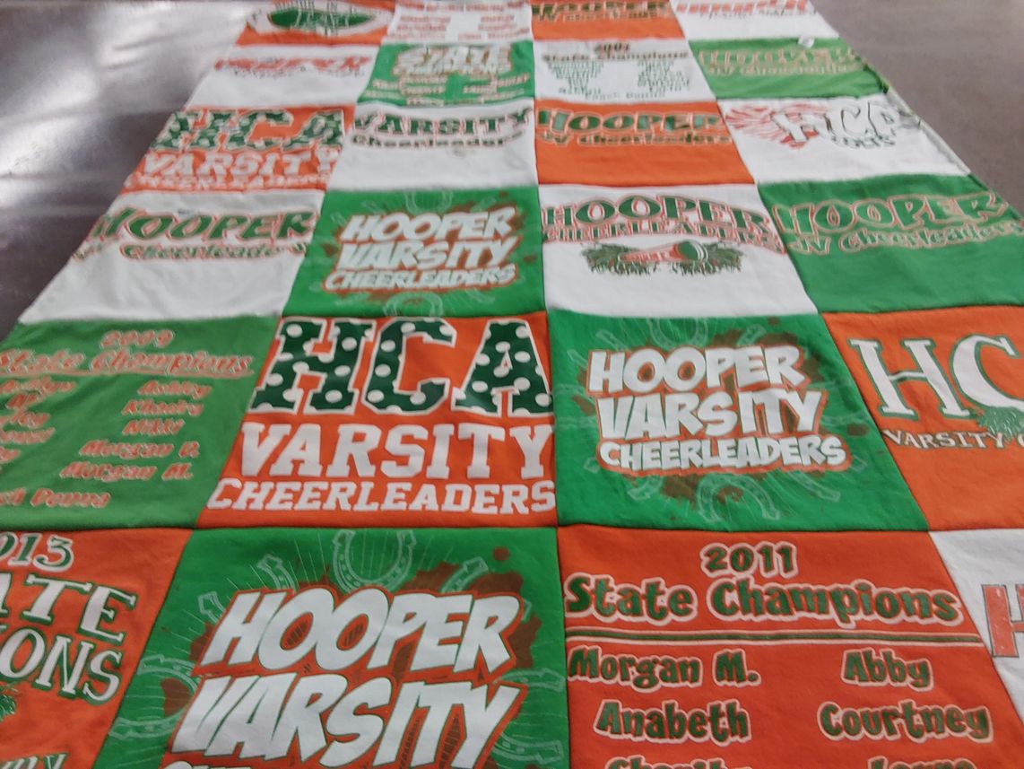 T-shirt quilt from hooper high school by Donna from AL