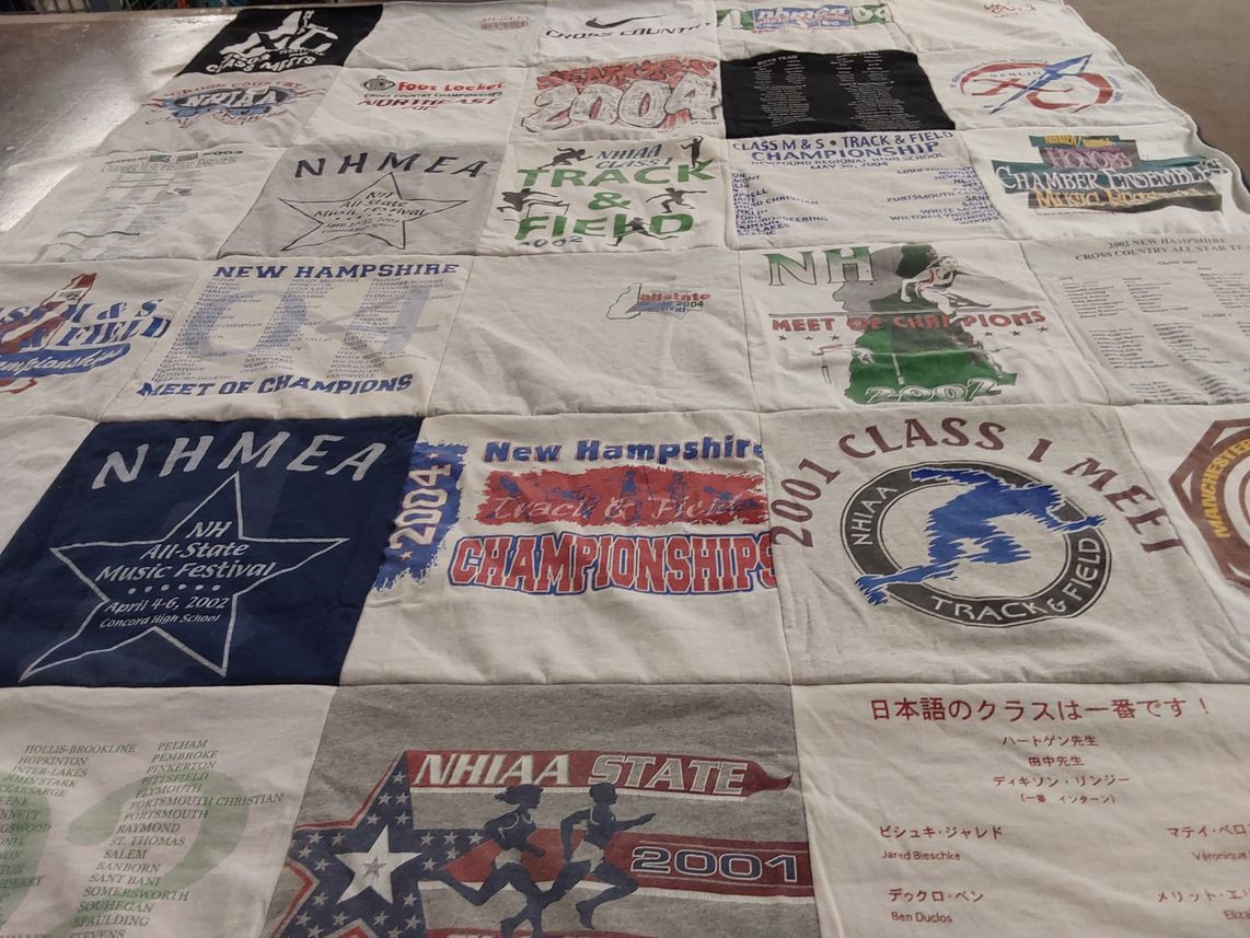 T-shirt quilt from concord high school by Barbara from NH