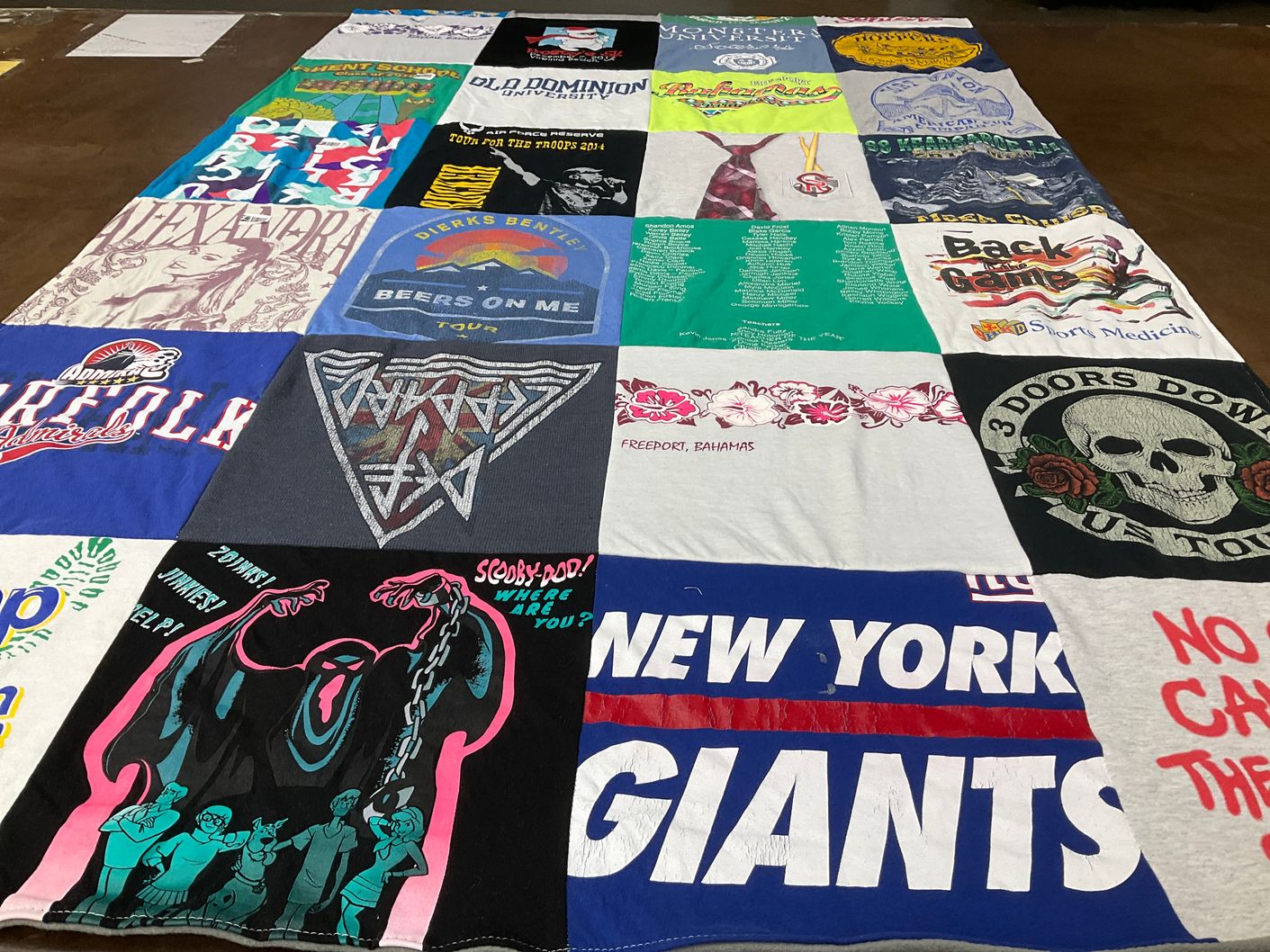 T-shirt quilt featuring new york giants by Shari from VA