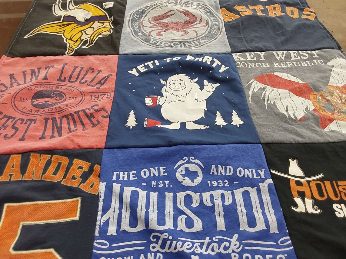 T-shirt quilt featuring minnesota vikings by Sloan from VA