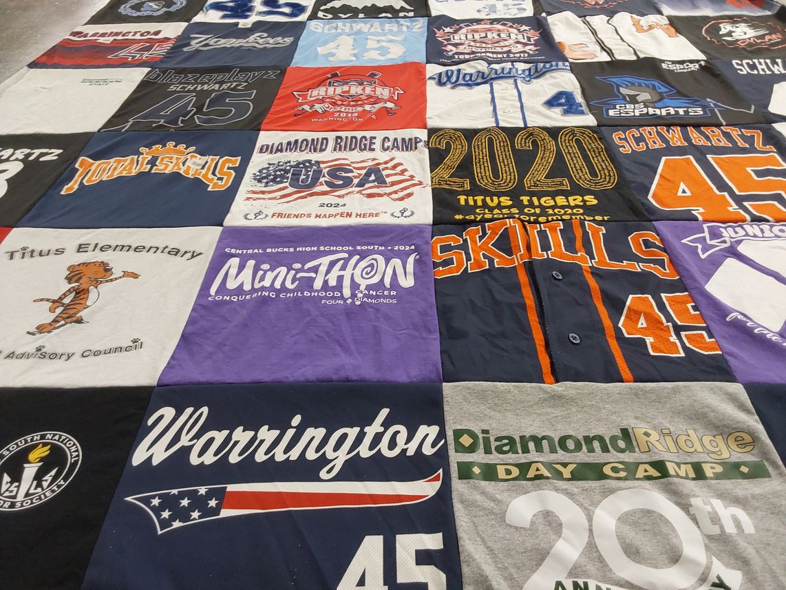 T-shirt quilt featuring titus tigers by Jodi from PA