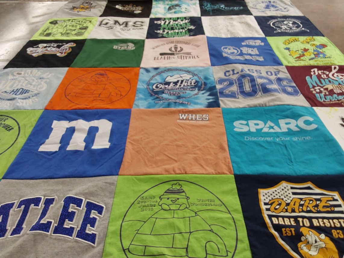 T-shirt quilt from whitfield elementary school, attlee elementary school by Melissa from VA