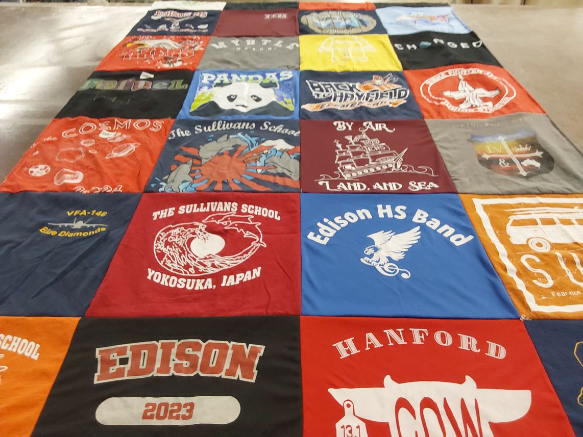 T-shirt quilt from the sullivans school, edison high school by Brandee from VA