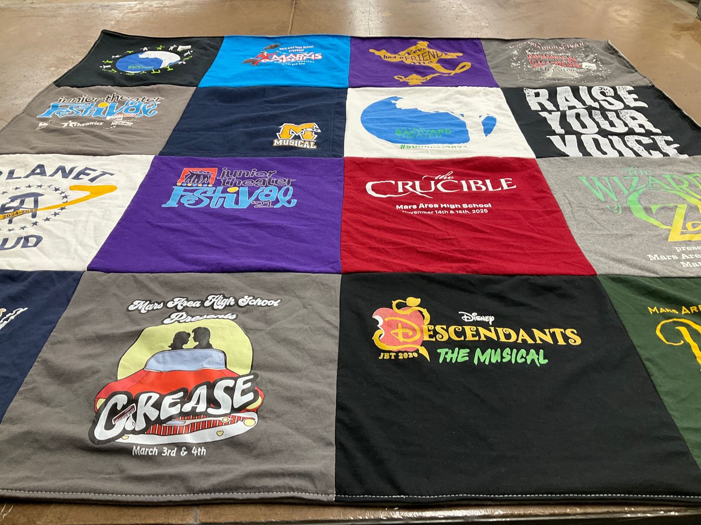 T-shirt quilt from mars area high school by Beth from OH