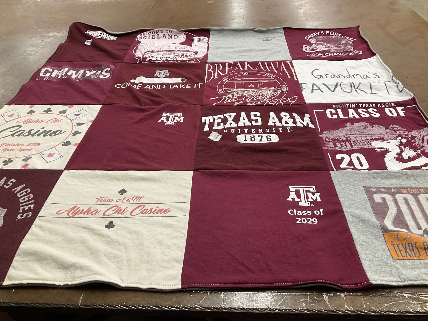 T-shirt quilt from texas a&m university by Fallon from TX