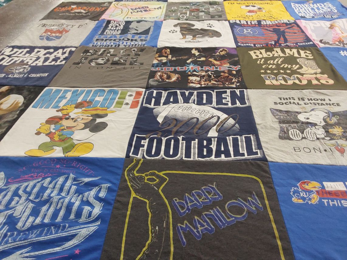 T-shirt quilt featuring hayden high school football by Cathy from KS