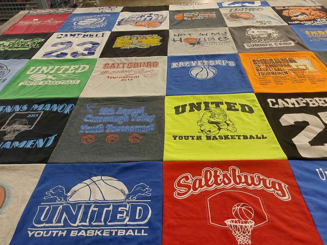 T-shirt quilt featuring united youth basketball by Alaina from PA