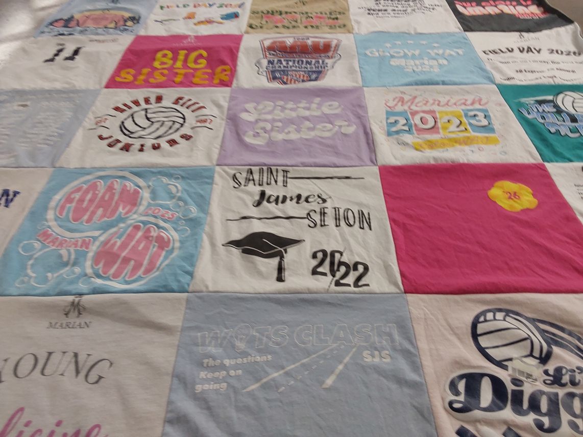 T-shirt quilt featuring river city juniors by Kerry from NE