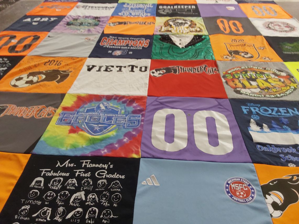 T-shirt quilt featuring thundercats, thunder oaks by Dana from MI