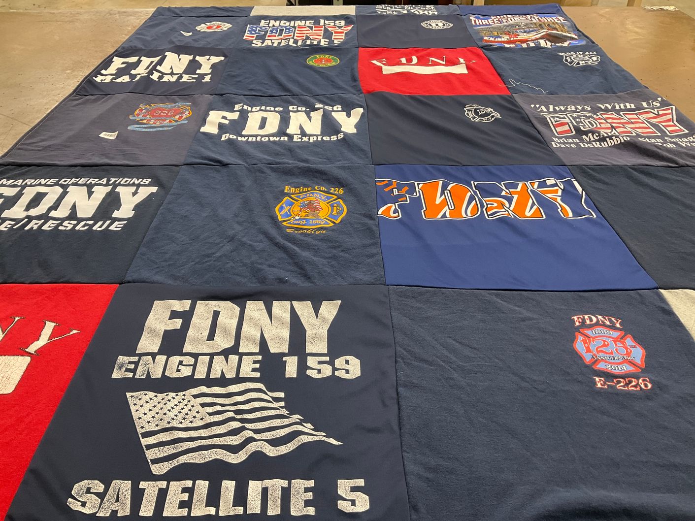 T-shirt quilt from city university of new york by Dawn from NY