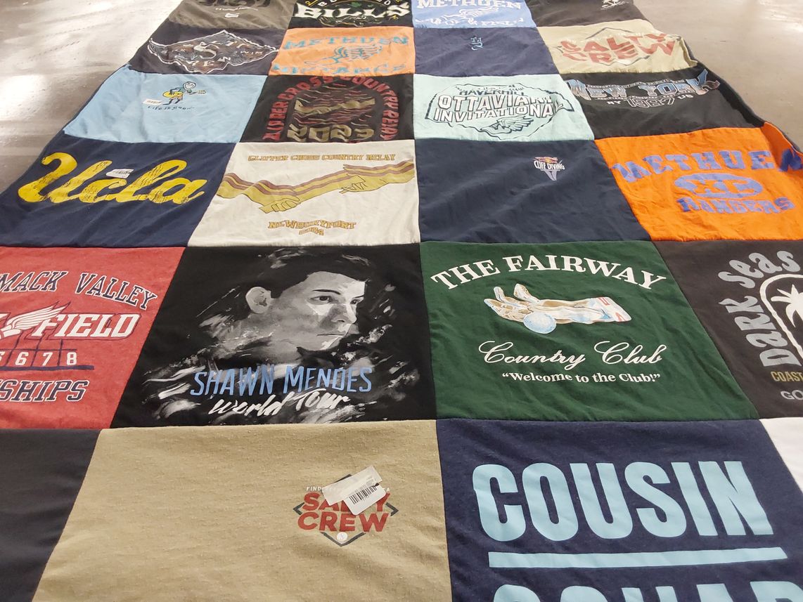T-shirt quilt featuring mack valley high school cross country by Paula from MA