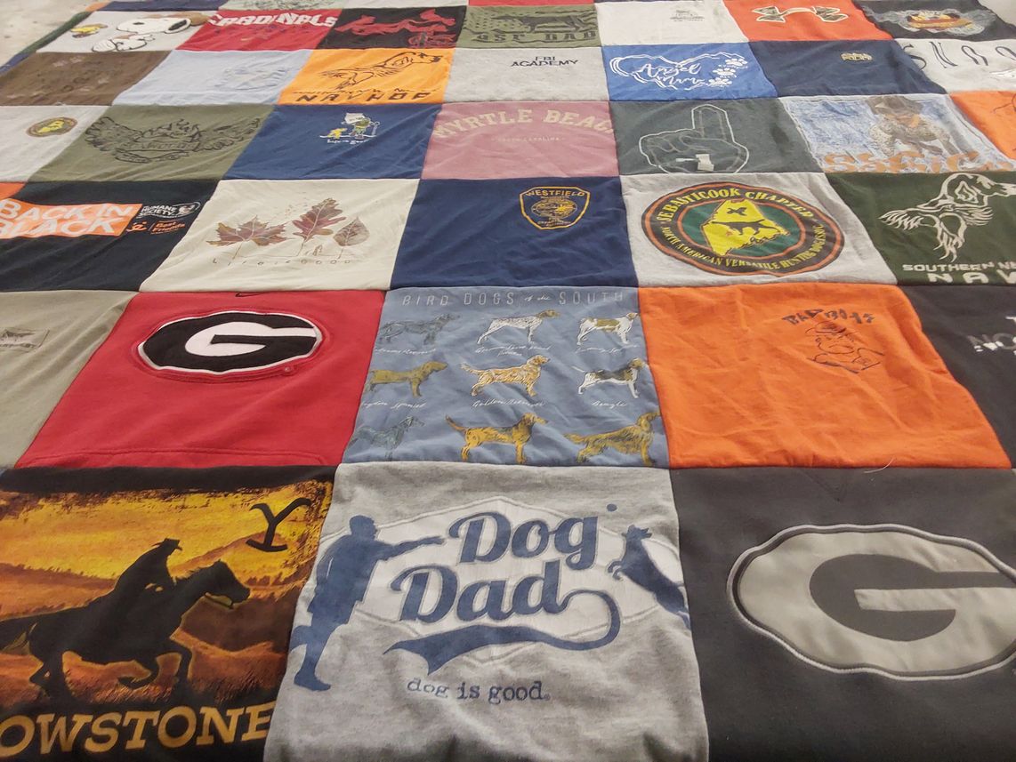T-shirt quilt from university of georgia by Diana from CT