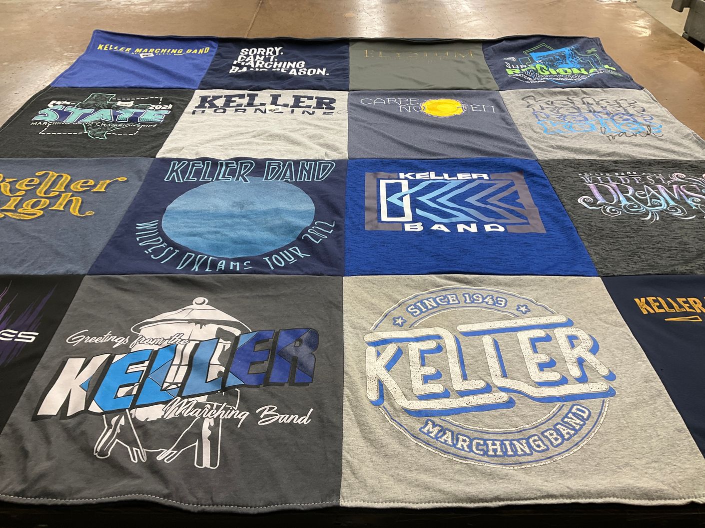 T-shirt quilt from keller high school by Jennifer from TX
