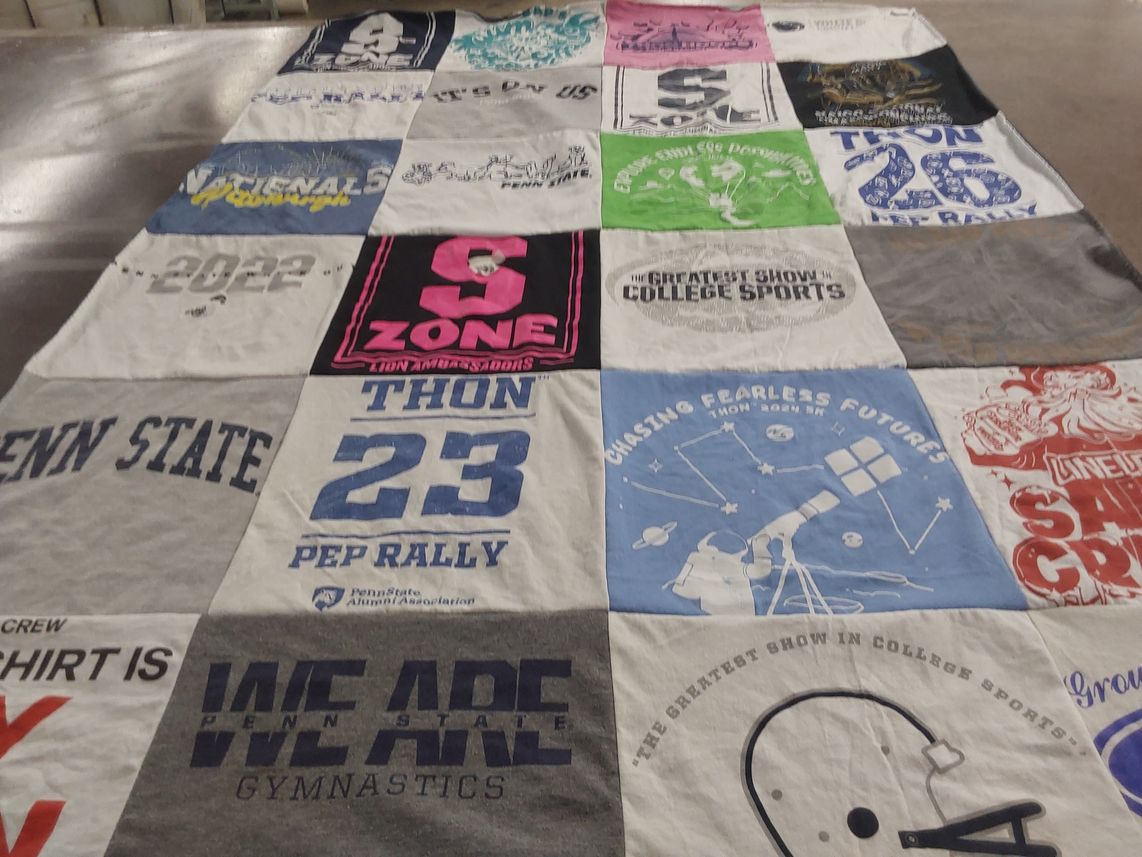 T-shirt quilt from penn state university by Samantha from PA