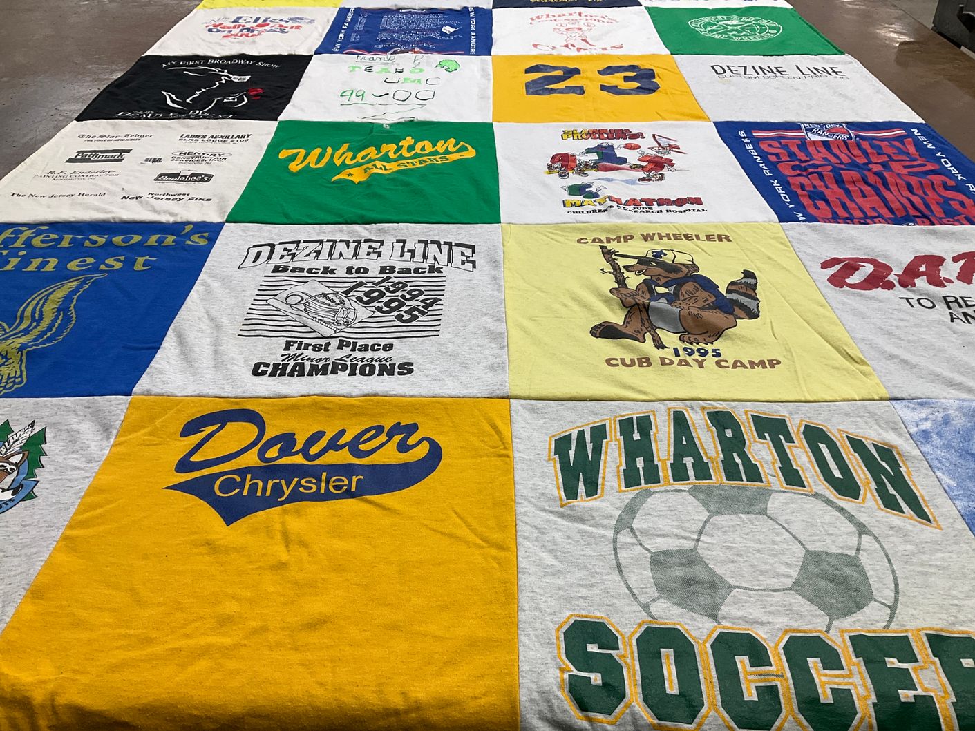 T-shirt quilt featuring wharton soccer by Joan from GA