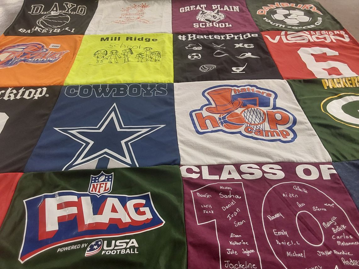 T-shirt quilt featuring cowboys by Charles from CT