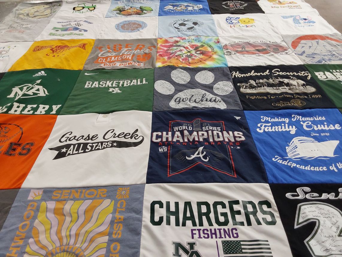 T-shirt quilt featuring goose creek all stars, atlanta braves by BRITT from SC