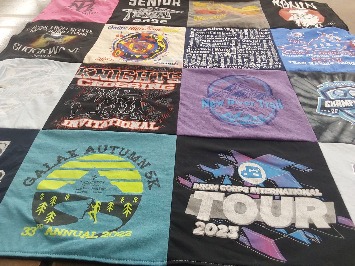 T-shirt quilt from galax high school by Addison from VA