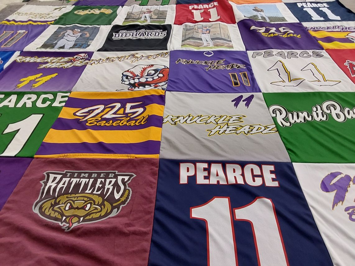 T-shirt quilt featuring timber rattlers by Jennifer from CA
