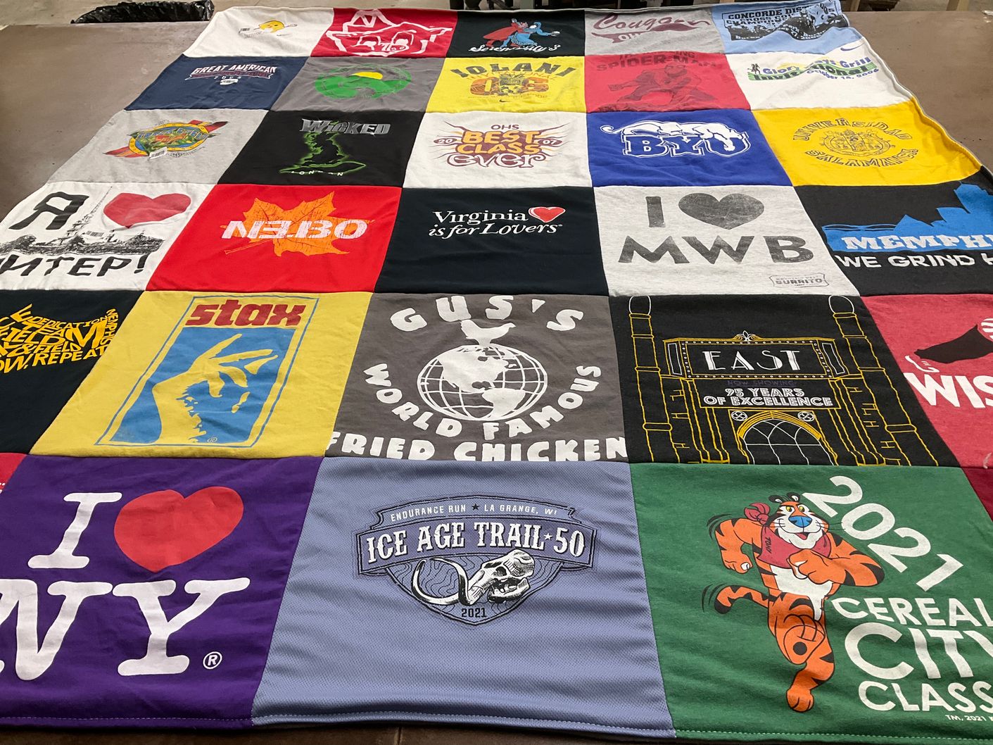 T-shirt quilt featuring cougars by Melissa from SC