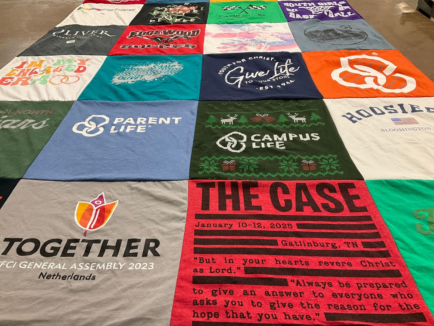 T-shirt quilt from indiana university bloomington by Holly from IN