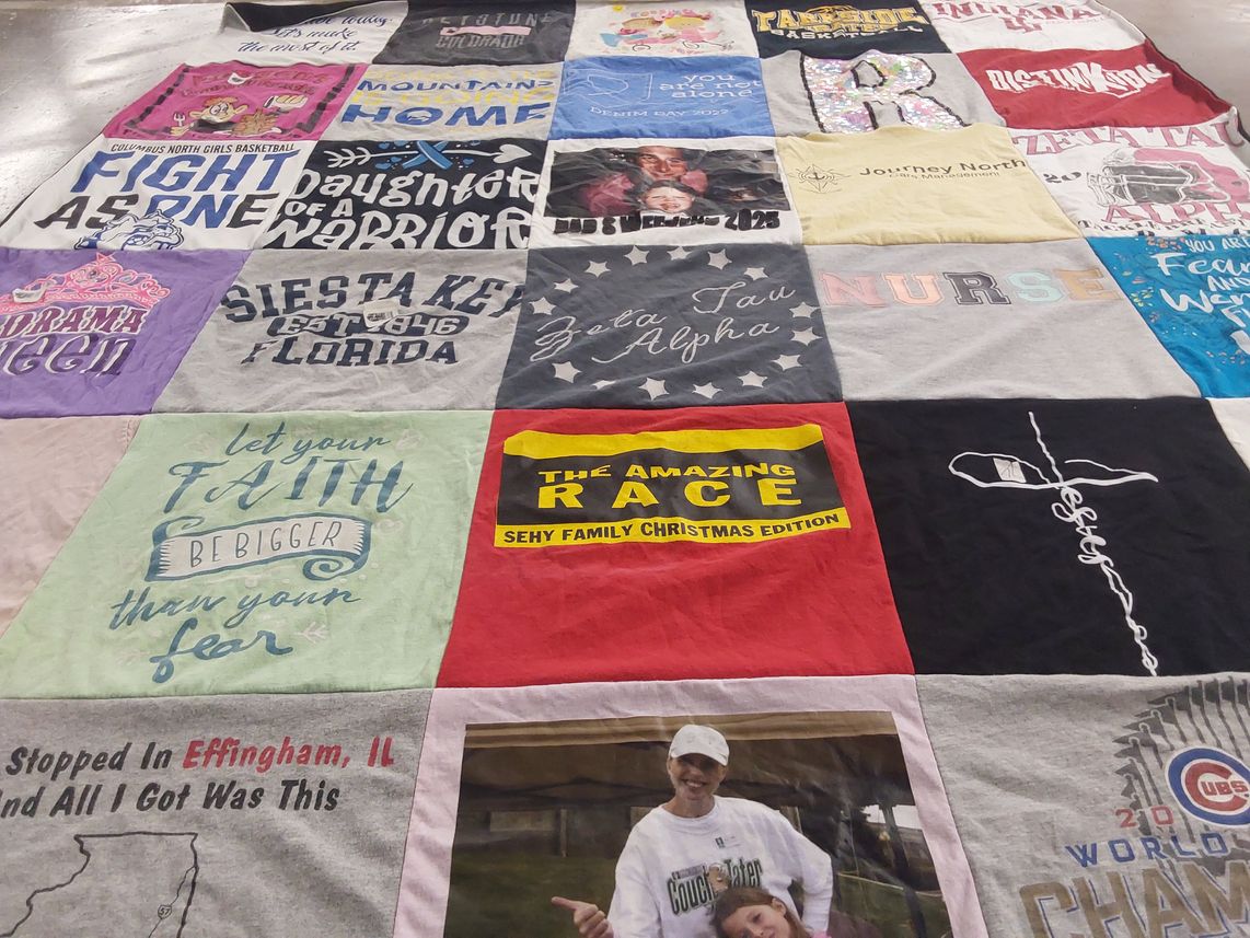 T-shirt quilt from columbus north high school by Amy  from IN