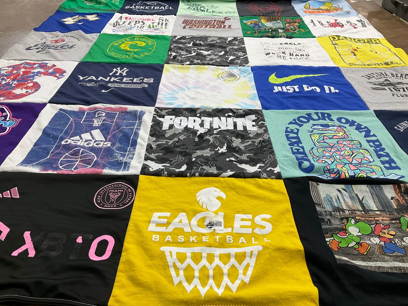 T-shirt quilt featuring miami soccer club by Melissa from VA