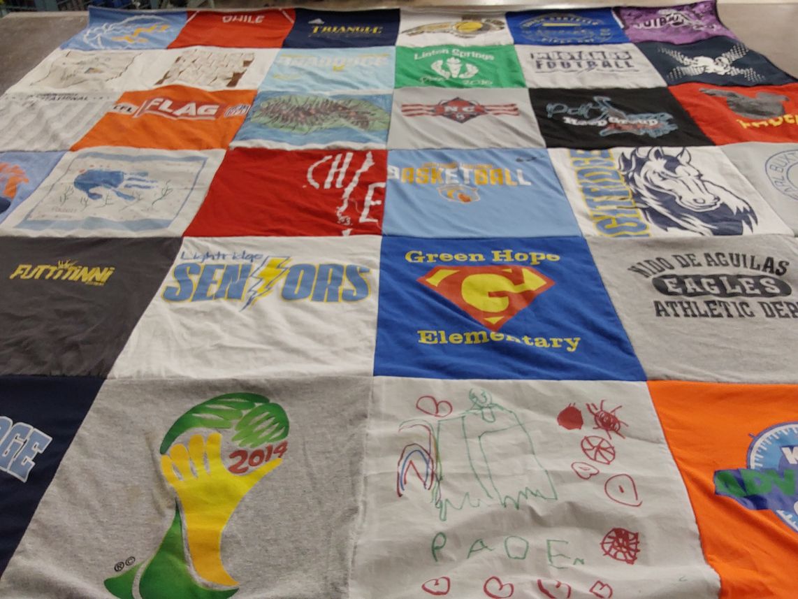 T-shirt quilt featuring eagles athletic department by Stephanie from VA