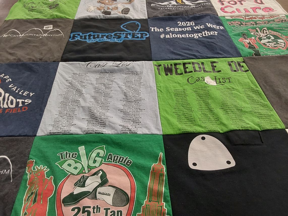 T-shirt quilt featuring cape valley patriots track and field by Robin from NJ