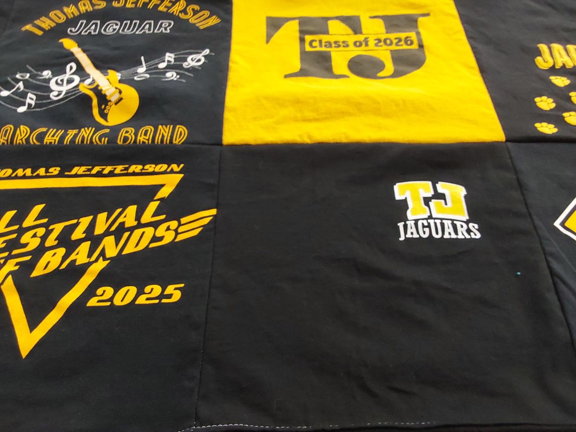 T-shirt quilt featuring jaguars by Jennifer from PA