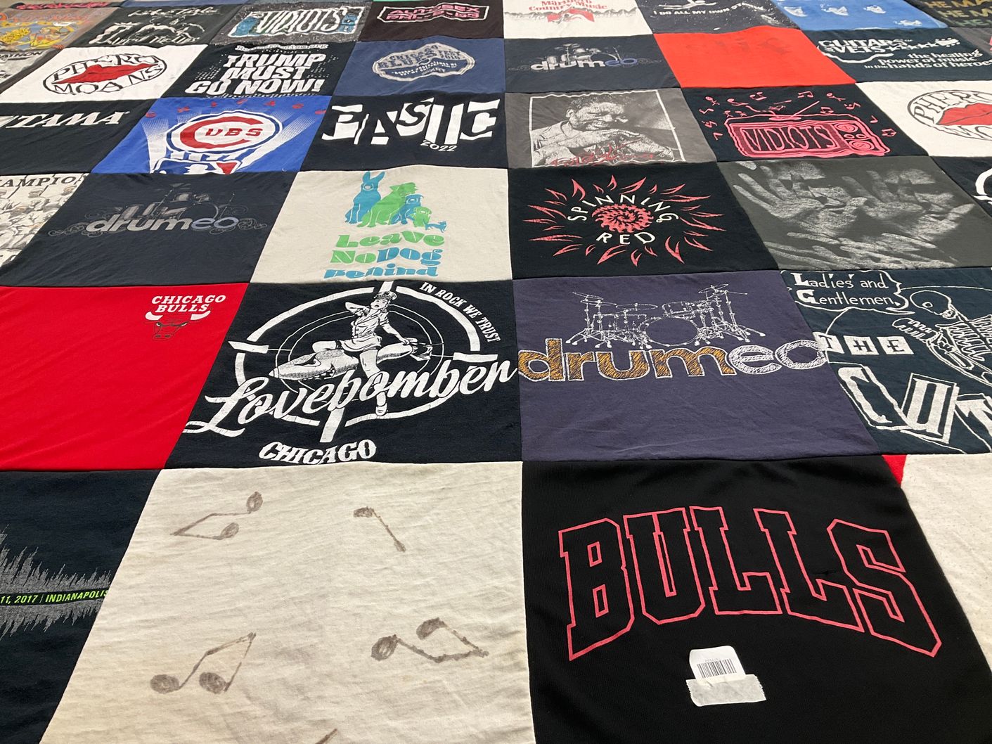 T-shirt quilt featuring chicago bulls by roman from IL