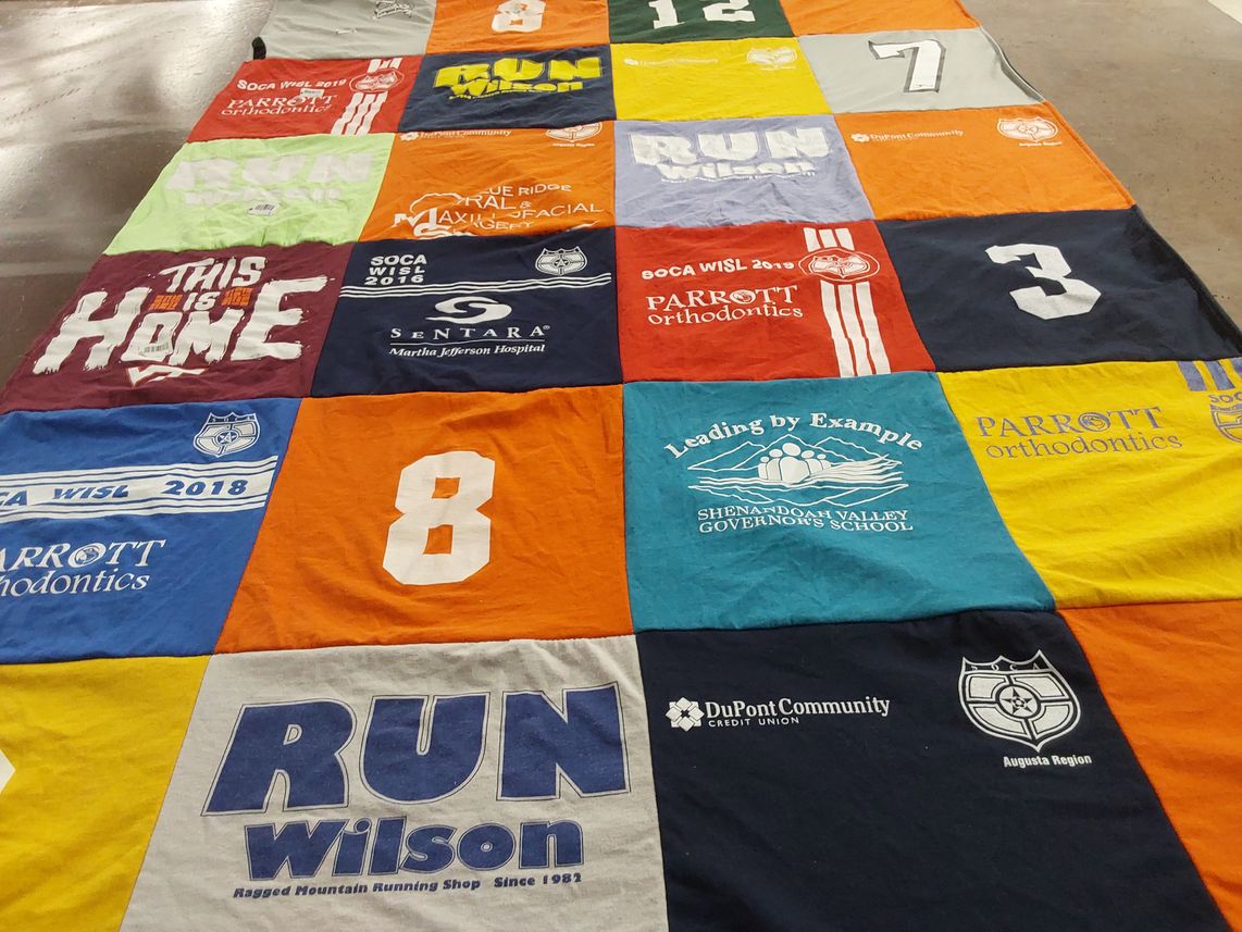 T-shirt quilt from shenandoah valley governor's school by JUDITH from VA