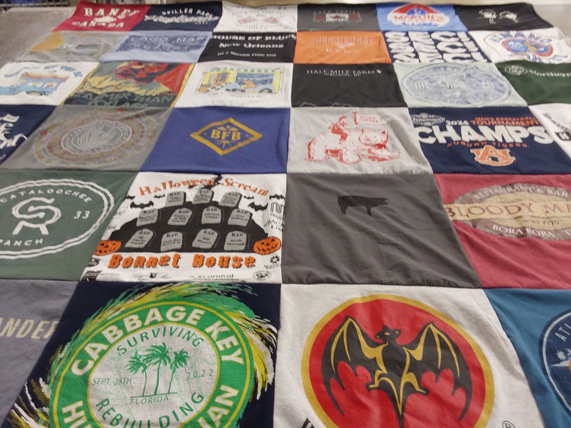 T-shirt quilt from auburn university by Anne from FL